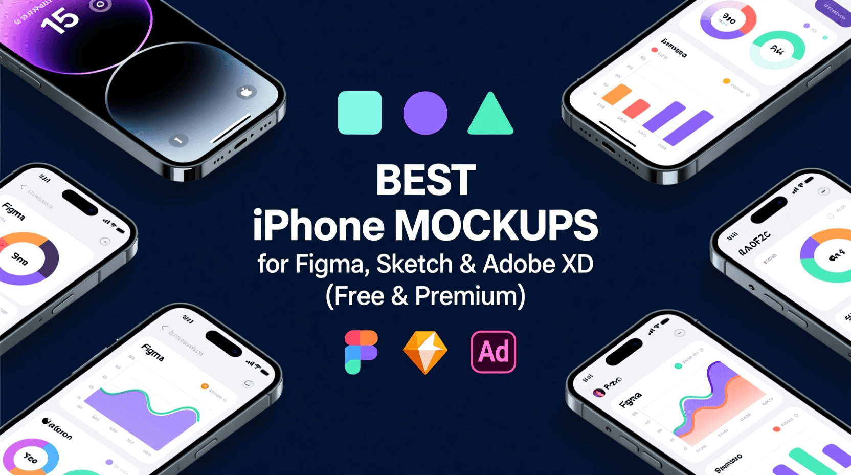 Best iPhone Mockups for Figma, Sketch & Adobe XD (Free & Premium)