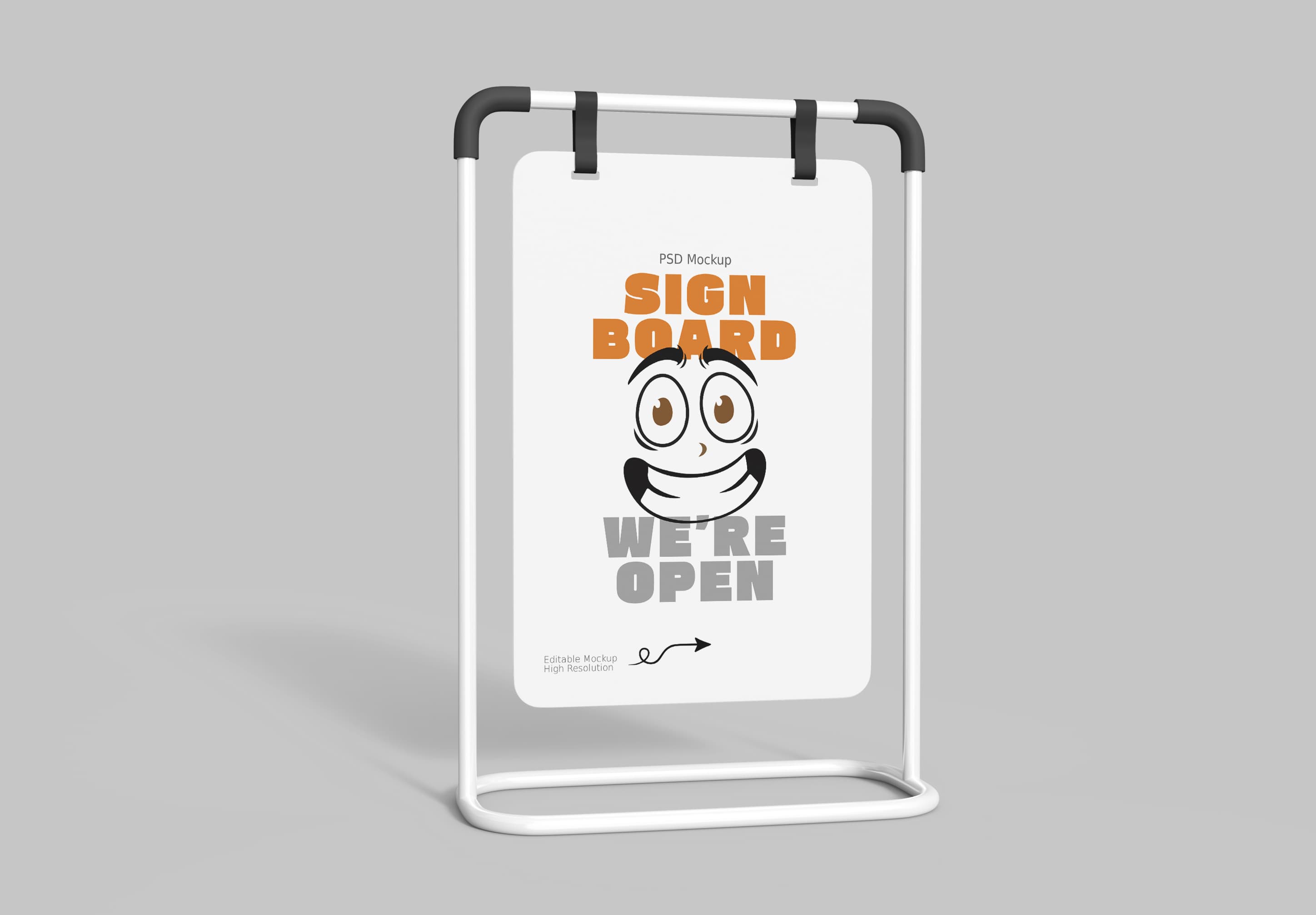 Standing Sign Board Editable Mockup