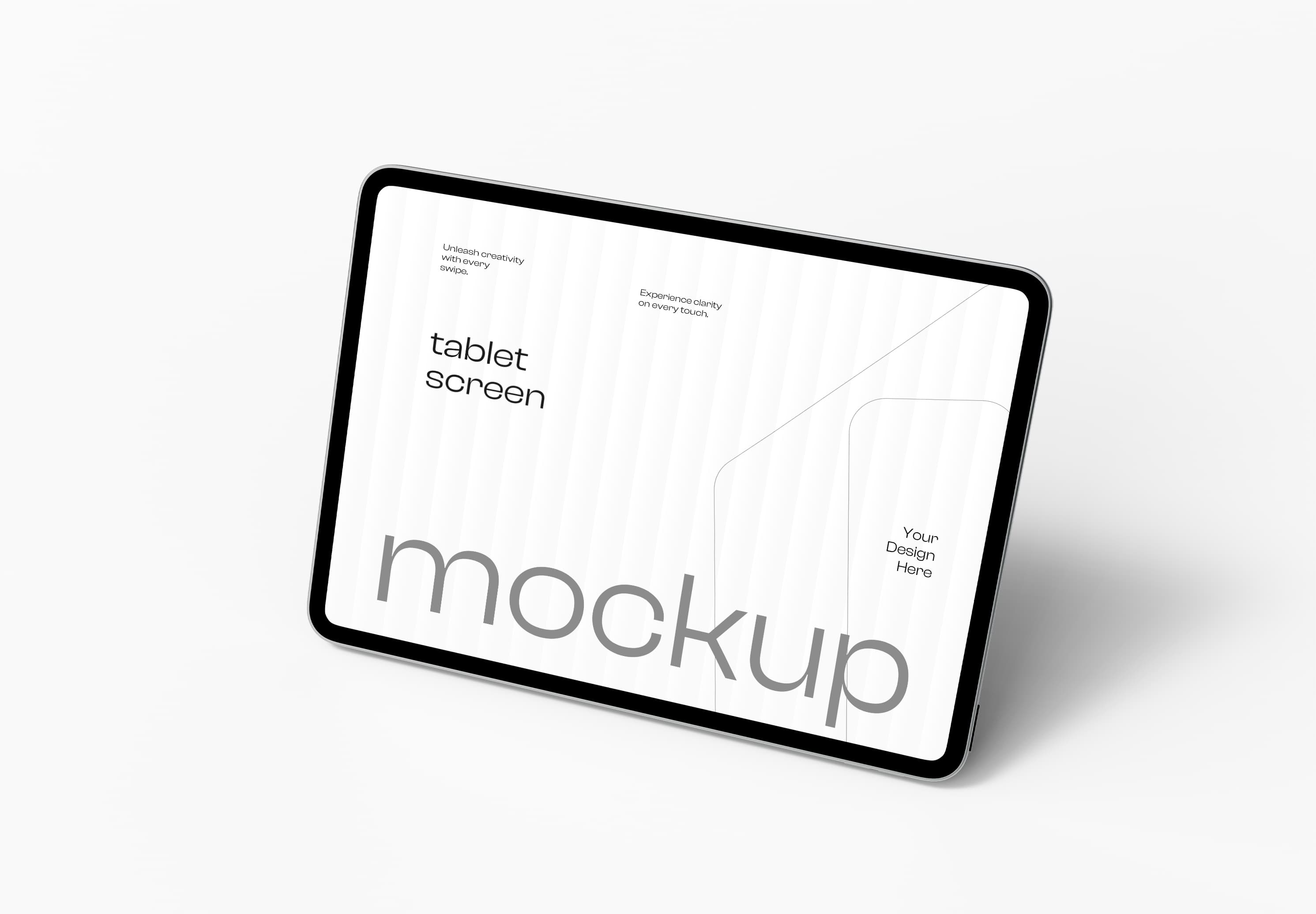 Minimalist White iPad Pro Mockup – Clean & Professional Presentation for Designers & Brands
