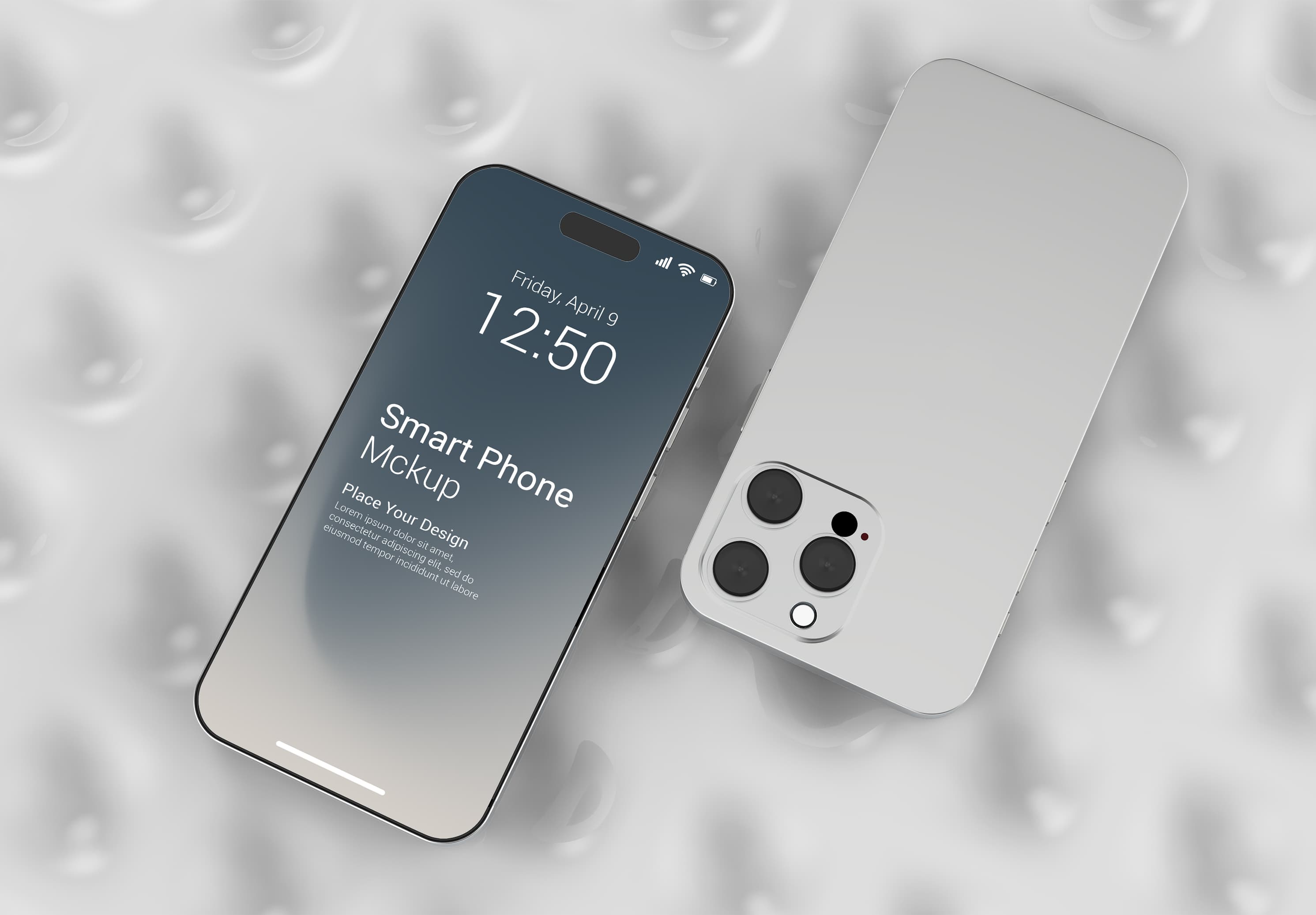 Free Dual View Smartphone Mockup for Mobile App UI Presentation