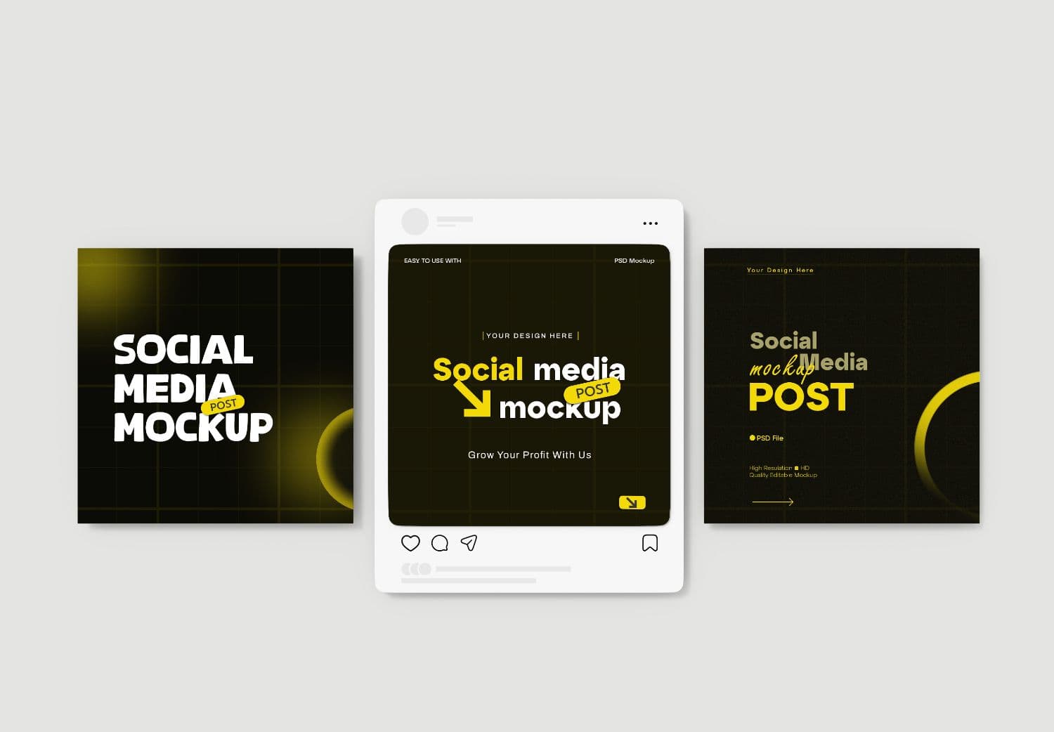 Social Media Post Mockup for Instagram & Mobile Feeds