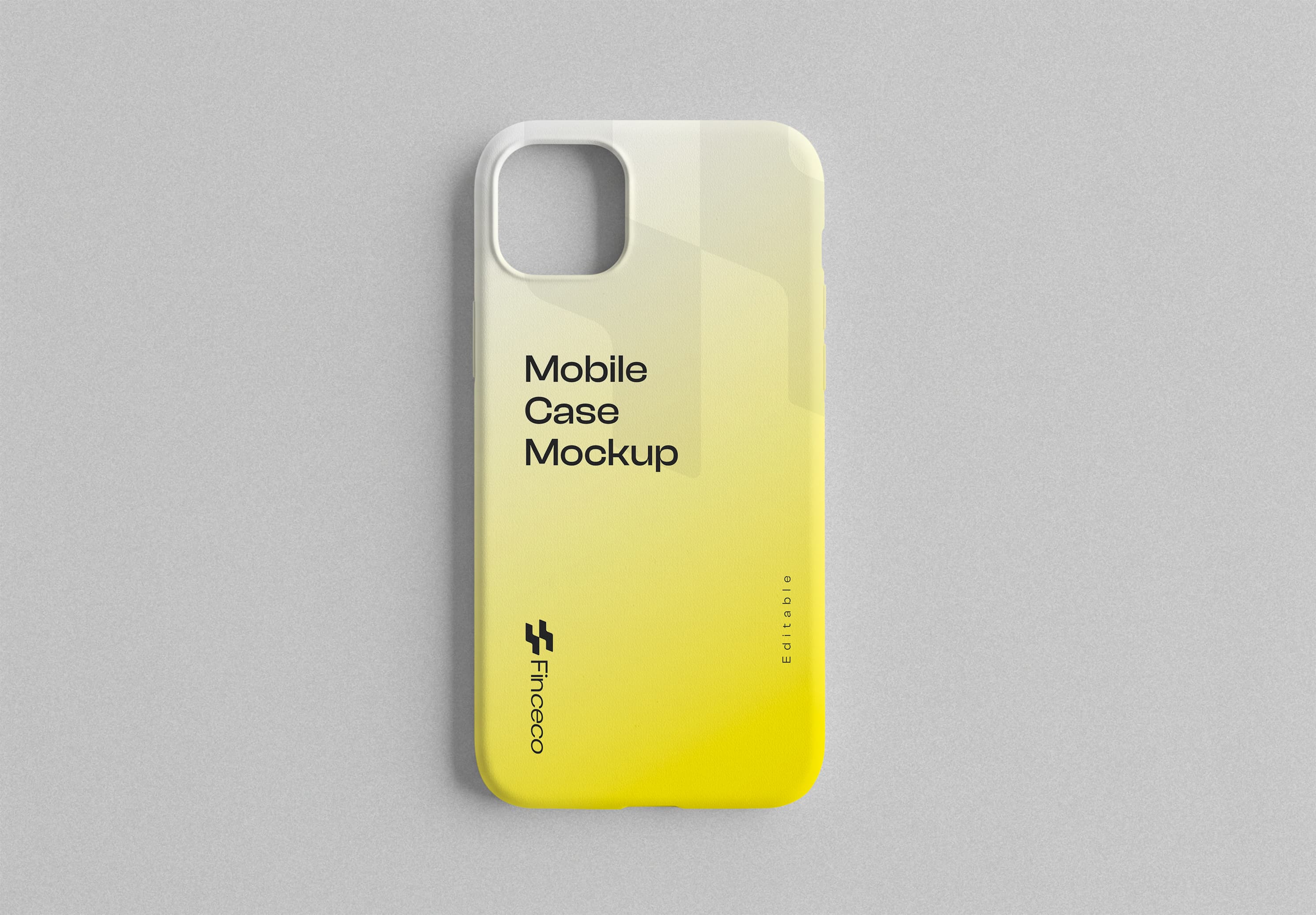 Minimalist iPhone Case Mockup – Soft Yellow Gradient on Neutral Background