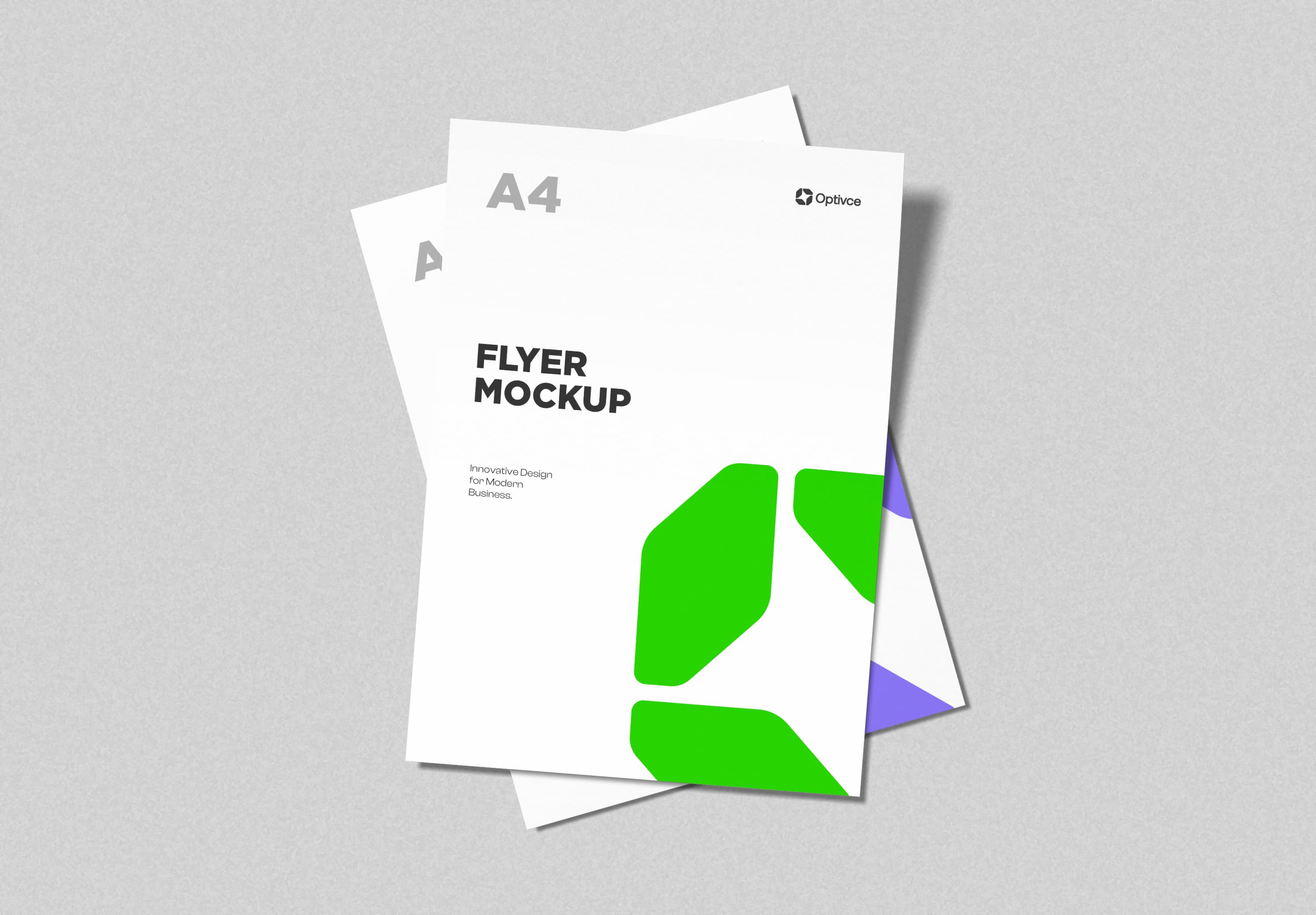 A4 Flyer Mockup - Minimalist Business Design Template by Optivce