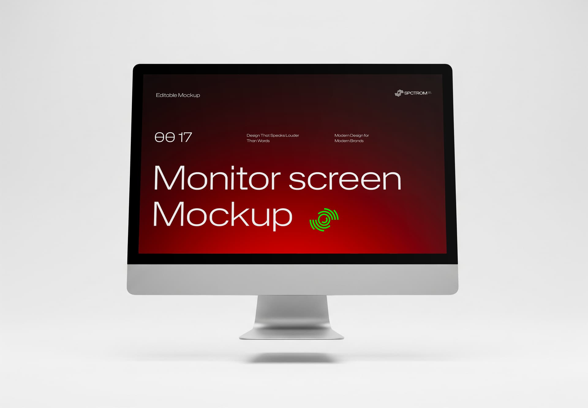 Modern Monitor Screen Mockup - Editable Desktop Display Template