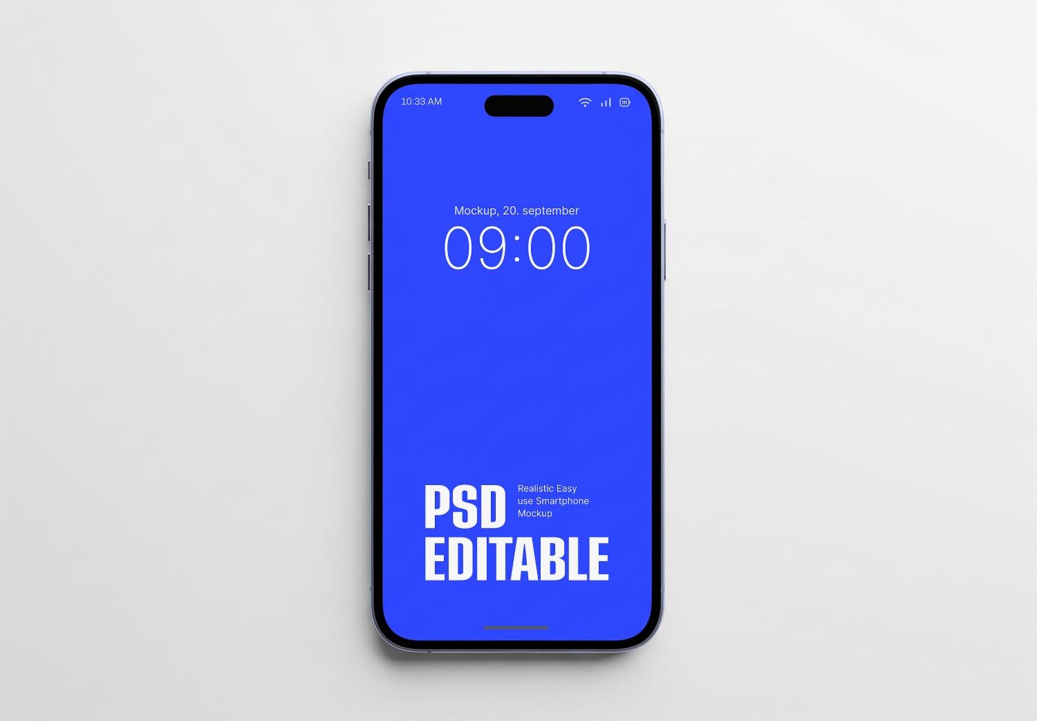 Blue Screen Smartphone Mockup - Realistic Editable PSD Template