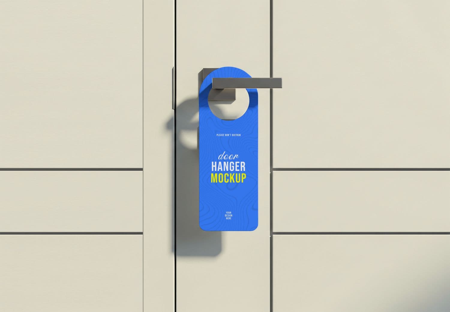 Realistic Door Hanger Mockup – Editable PSD Template for Hotel, Spa & Business Use