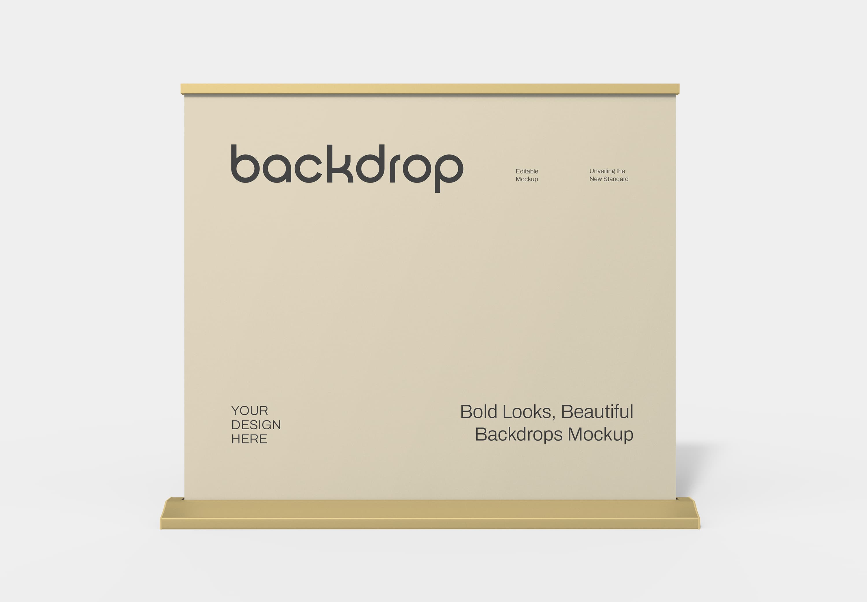 Minimalist Backdrop Photo Booth Mockup – Editable PSD for Brand Displays