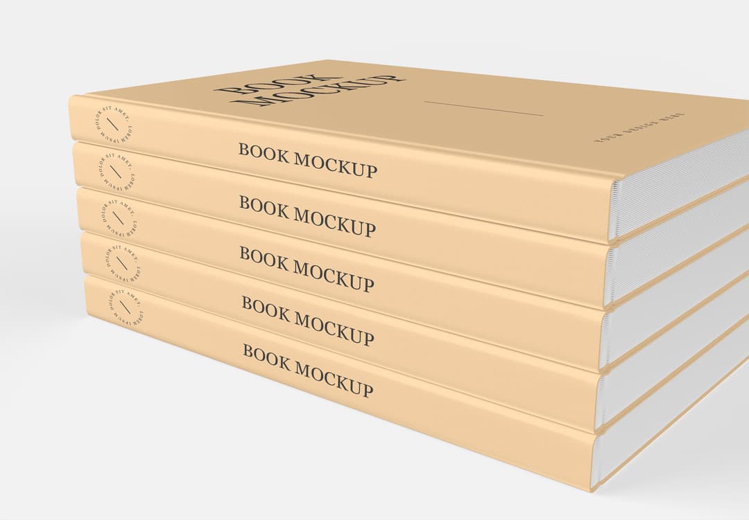 Stacked Book Mockup – Clean & Minimal