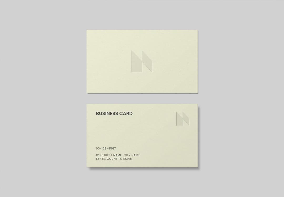 Elegant Minimalist Business Card Mockup Design