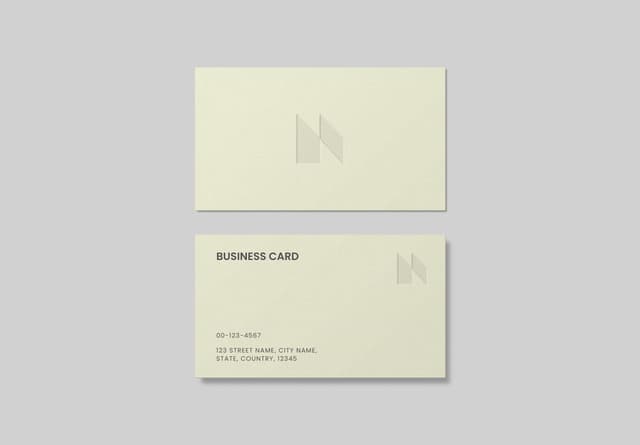 Elegant Minimalist Business Card Mockup Design