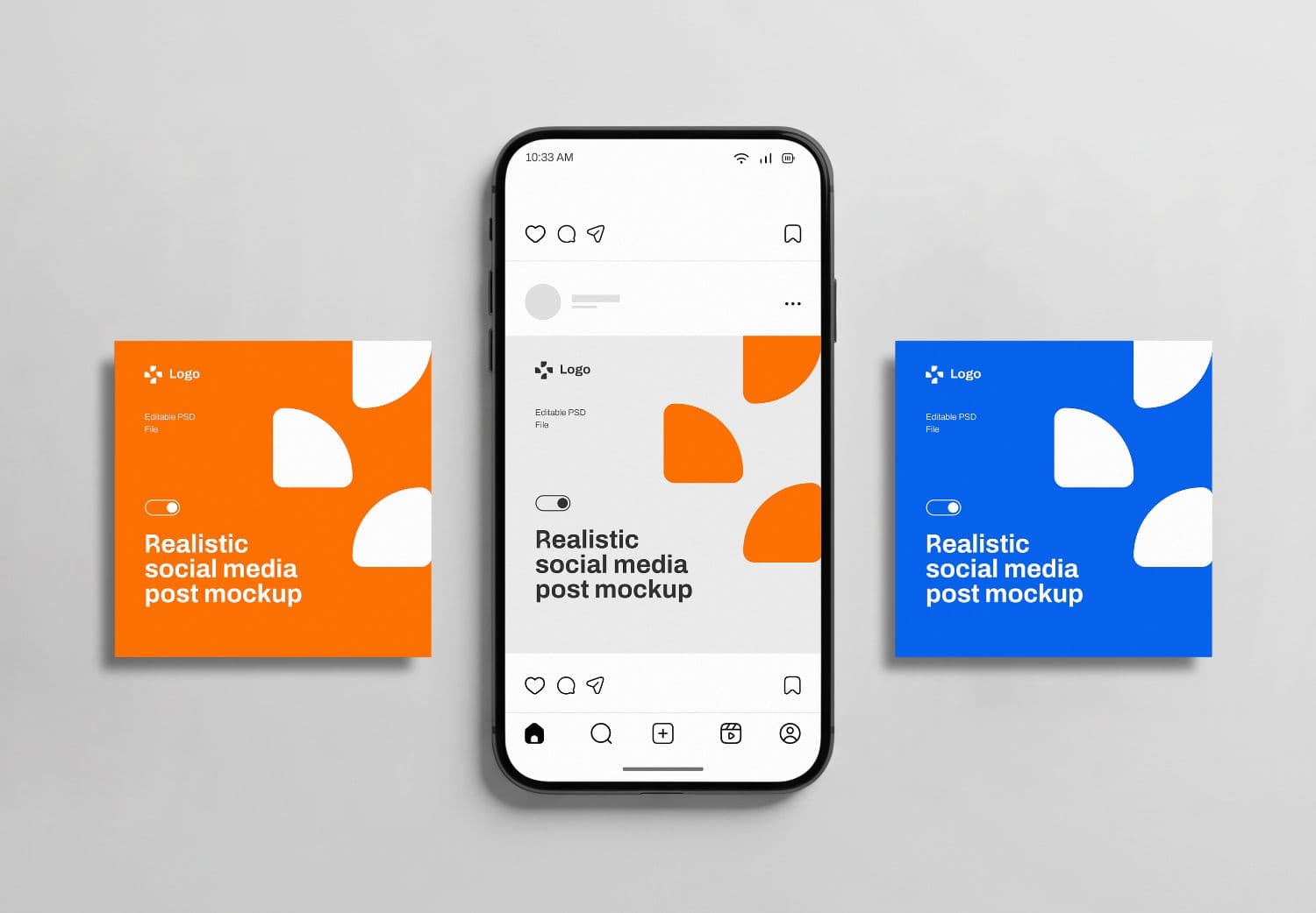 Social Media Post Mockup for Instagram Feed