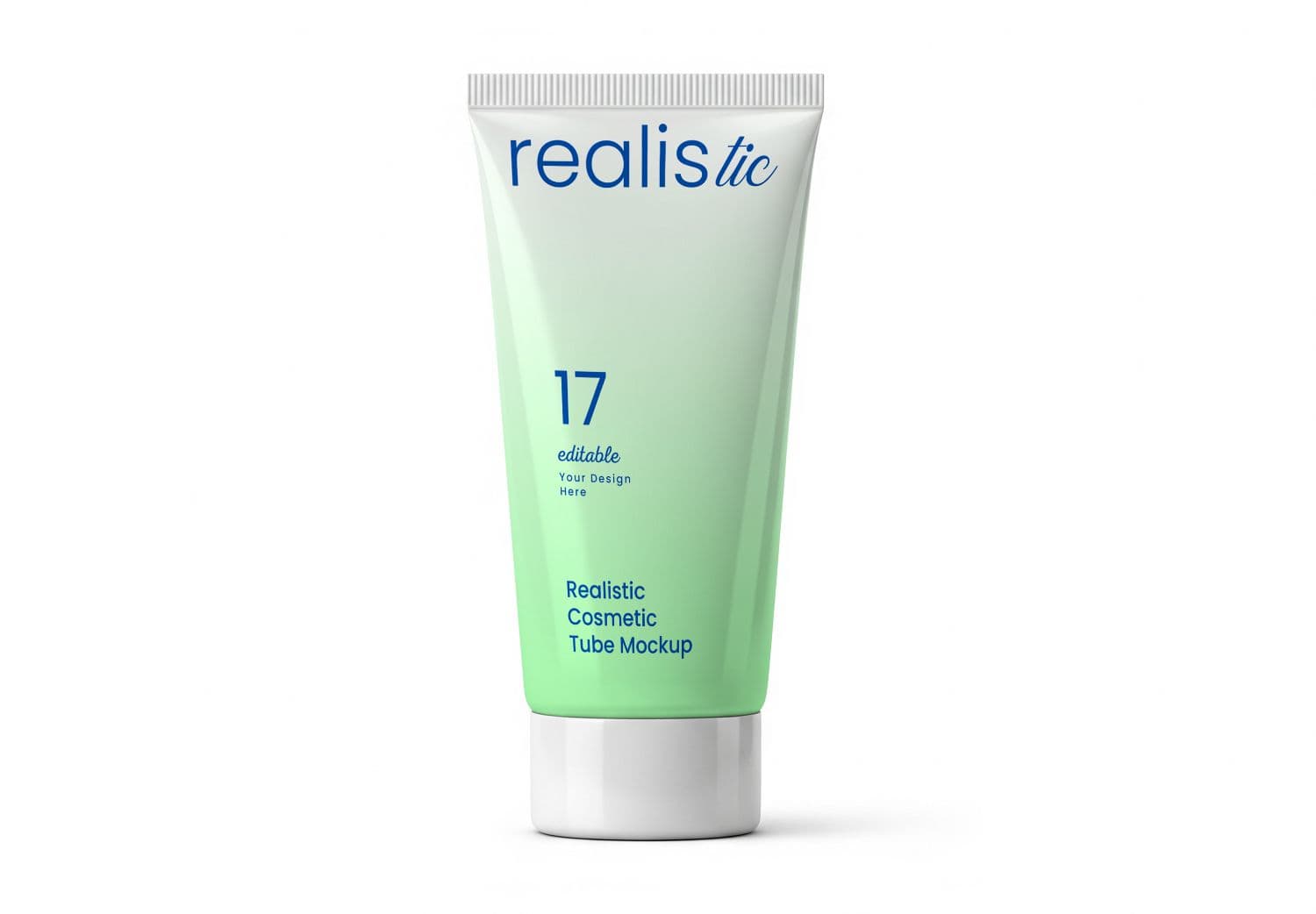 Free Cosmetic Tube Mockup PSD for Skincare Branding Design