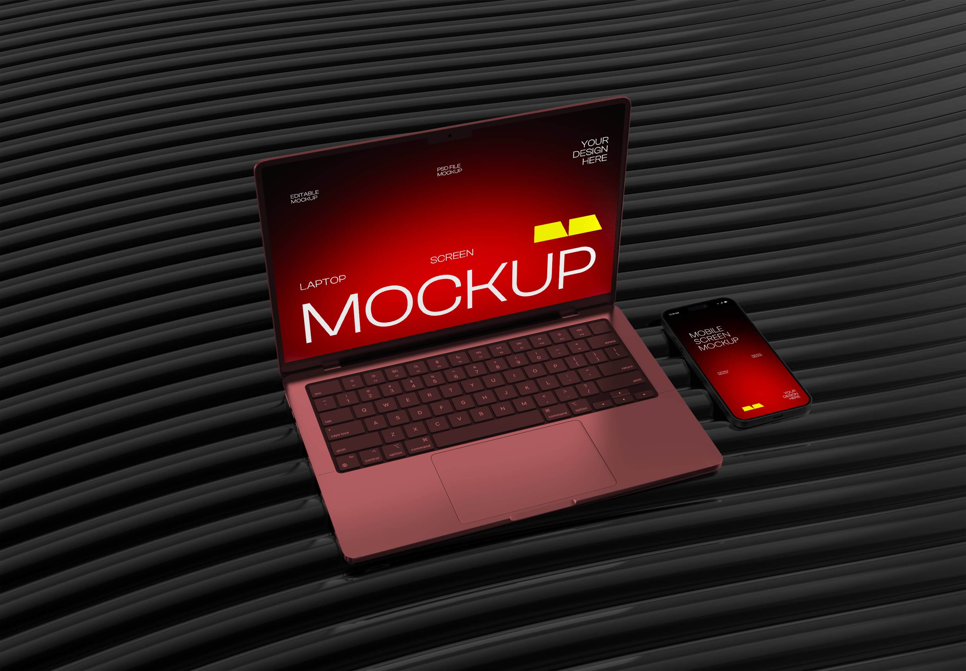 Free Laptop and Phone Mockup for Website & App Presentation