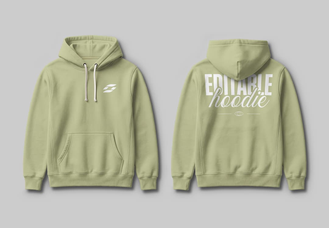 Pullover Hoodie Mockup – Front & Back Apparel Presentation