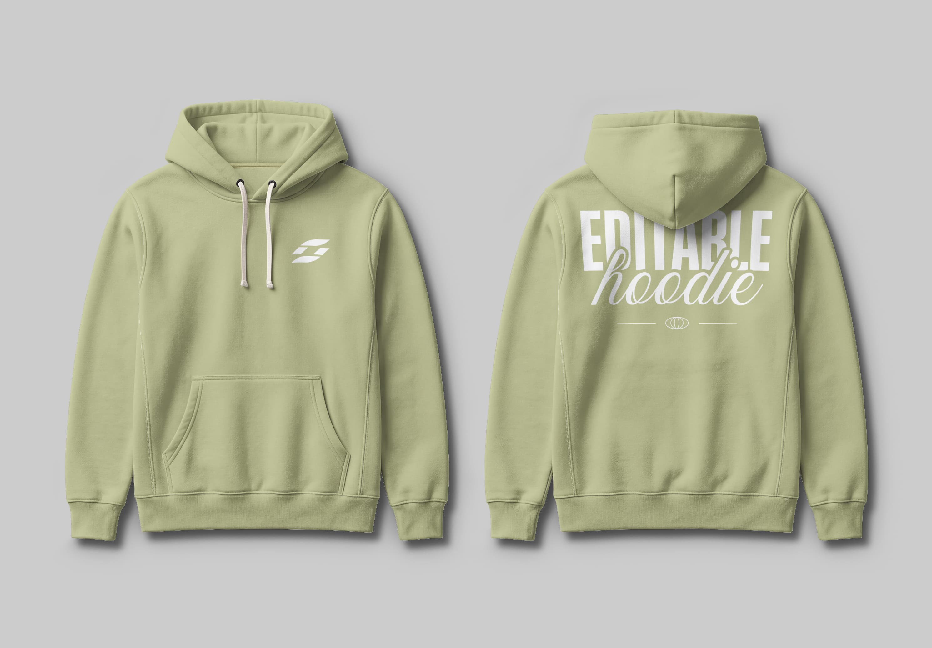 Pullover Hoodie Mockup – Front & Back Apparel Presentation