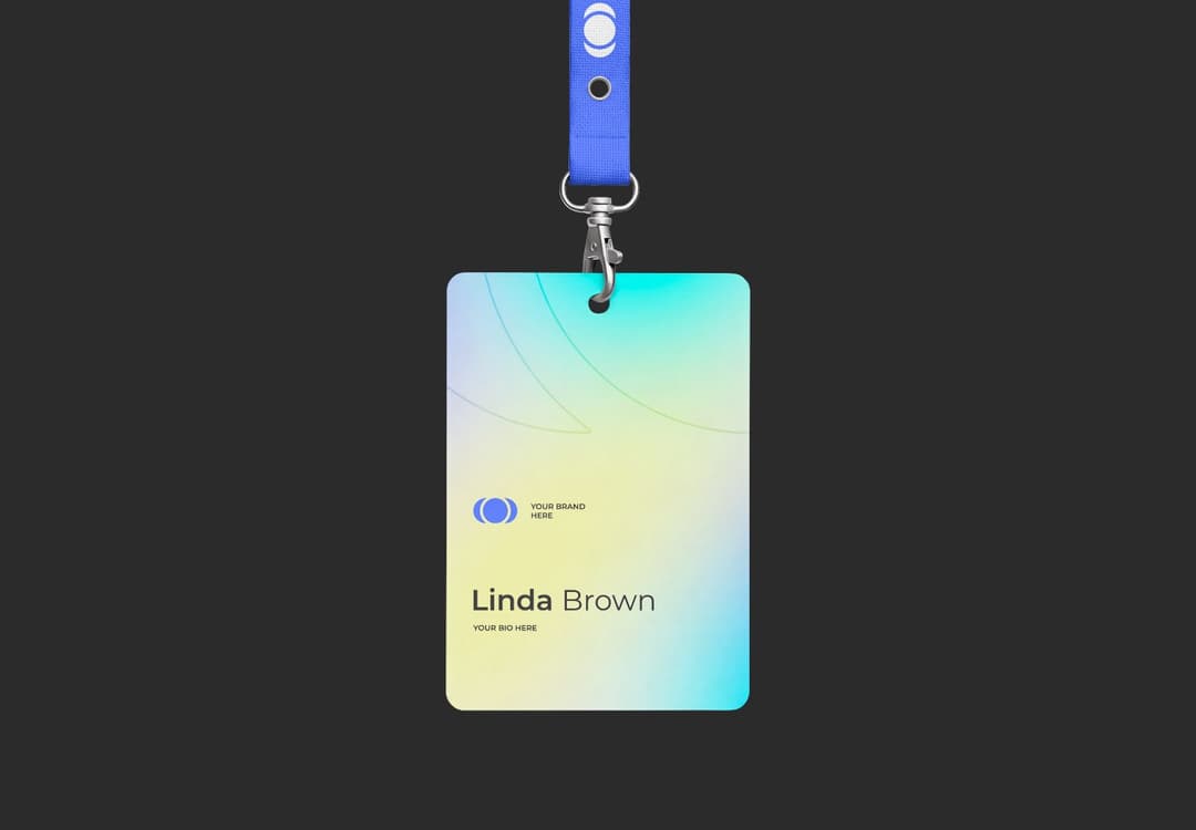 ID Card Lanyard Mockup
