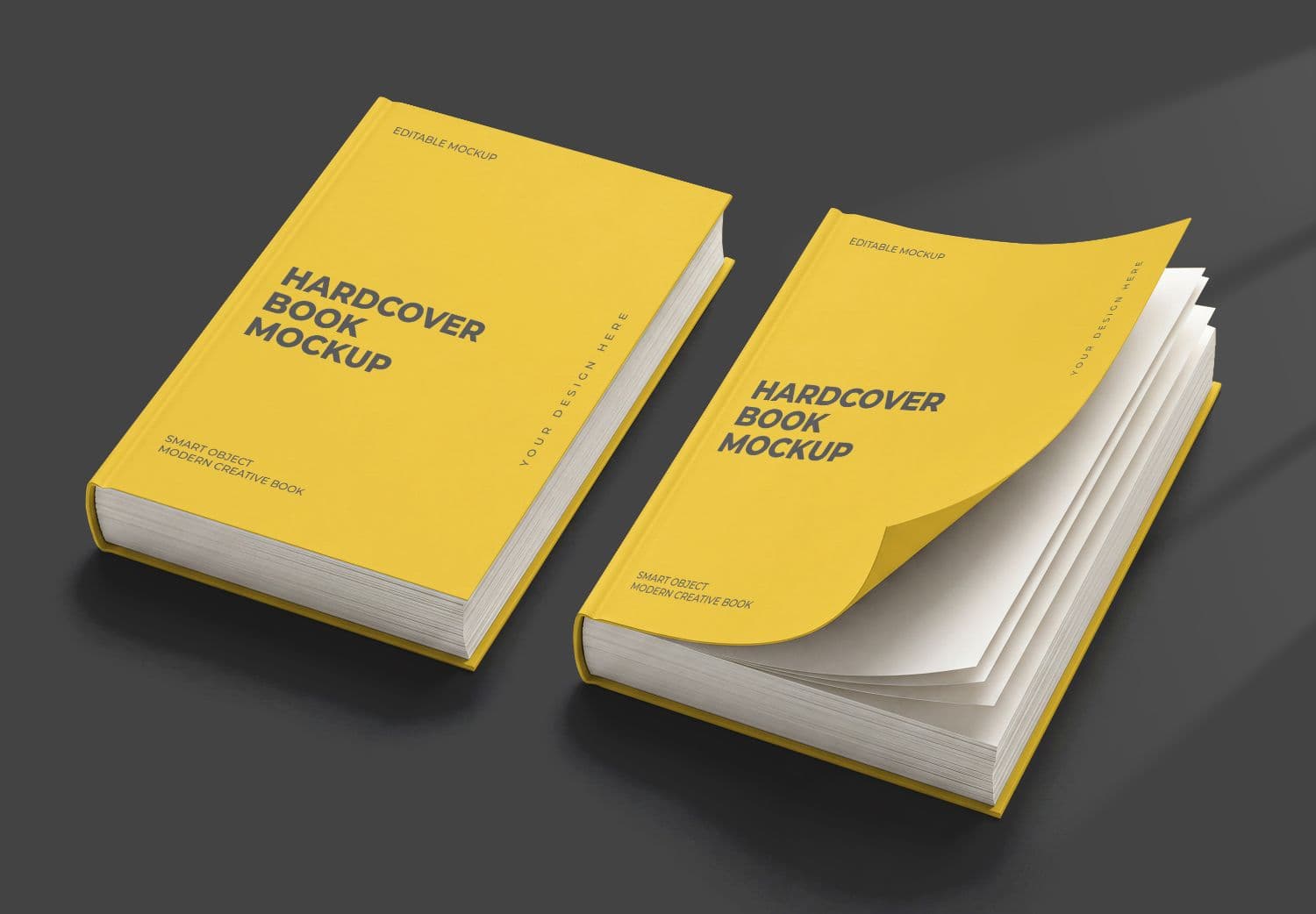 Premium Hardcover Book Mockup for Creative Cover Presentation