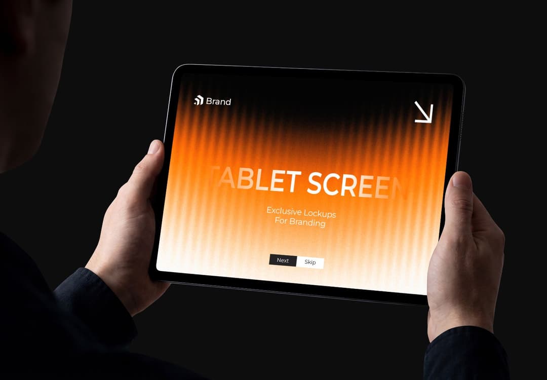 Realistics Tablet Display Mockup