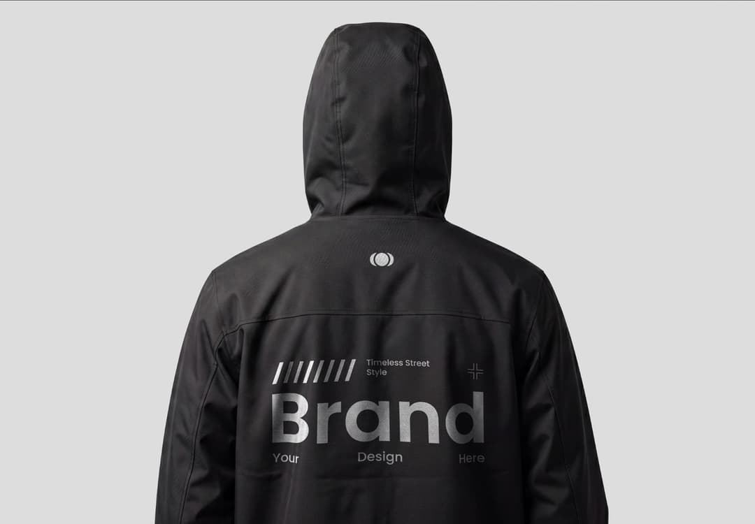 Premium Black Hoodie Jacket Mockup for Streetwear and Clothing Brands