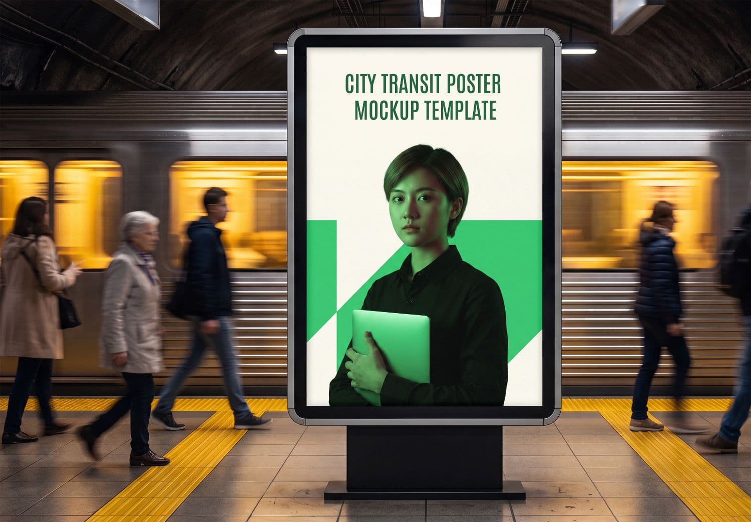 Subway Station Billboard Mockup