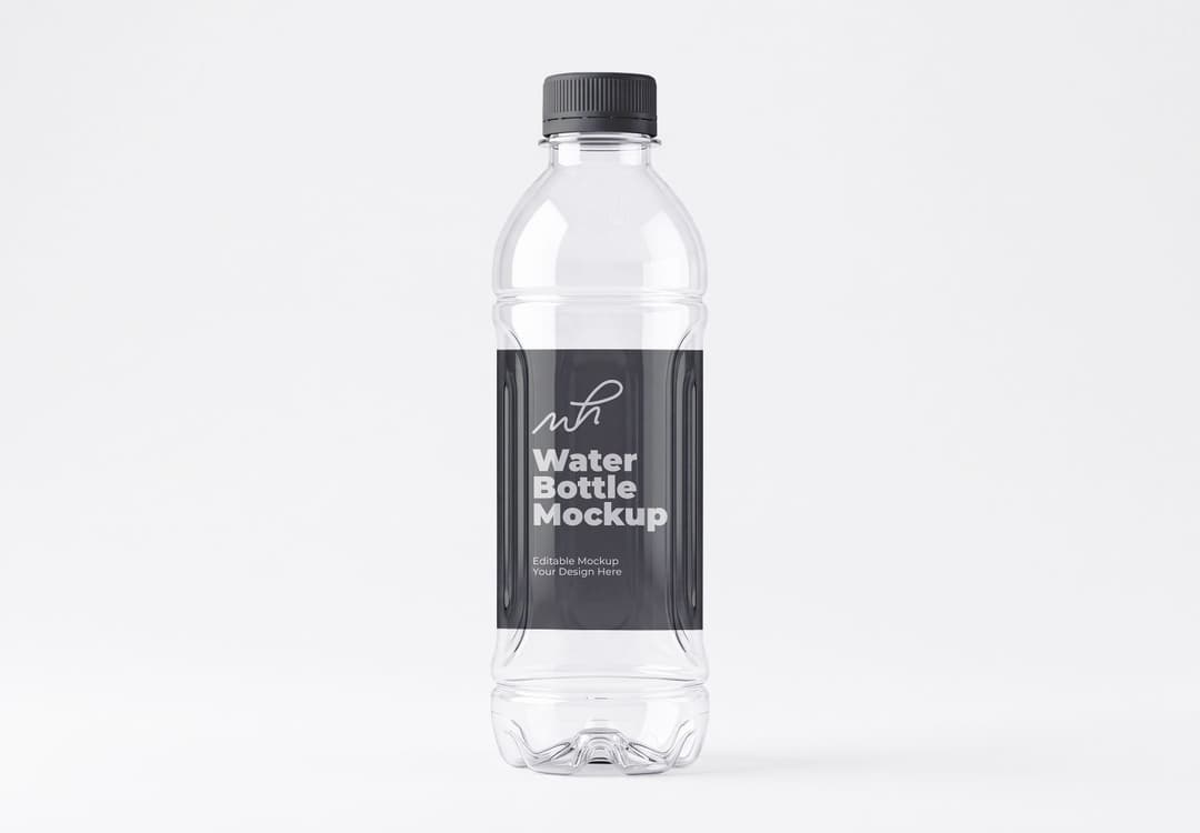 Plastic Water Bottle Mockup