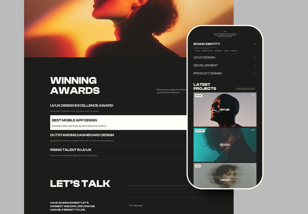 Website & Smartphone Interface Presentation Mockup