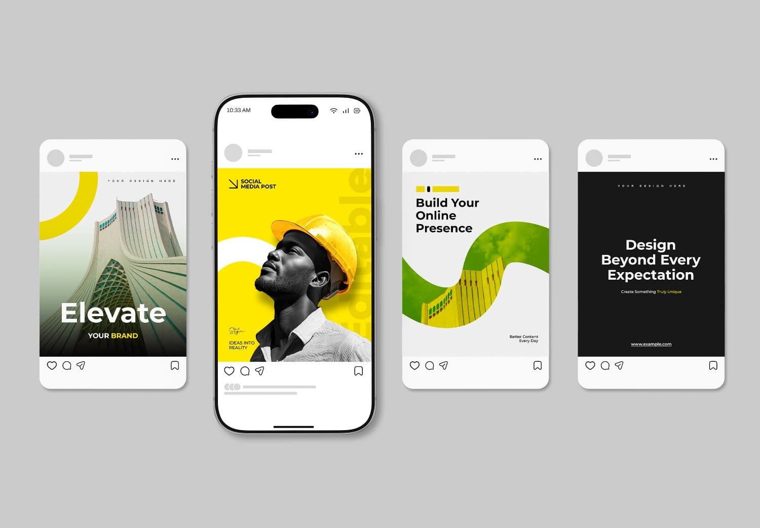 Instagram Feed Post Mockup for Social Media Branding and Campaigns
