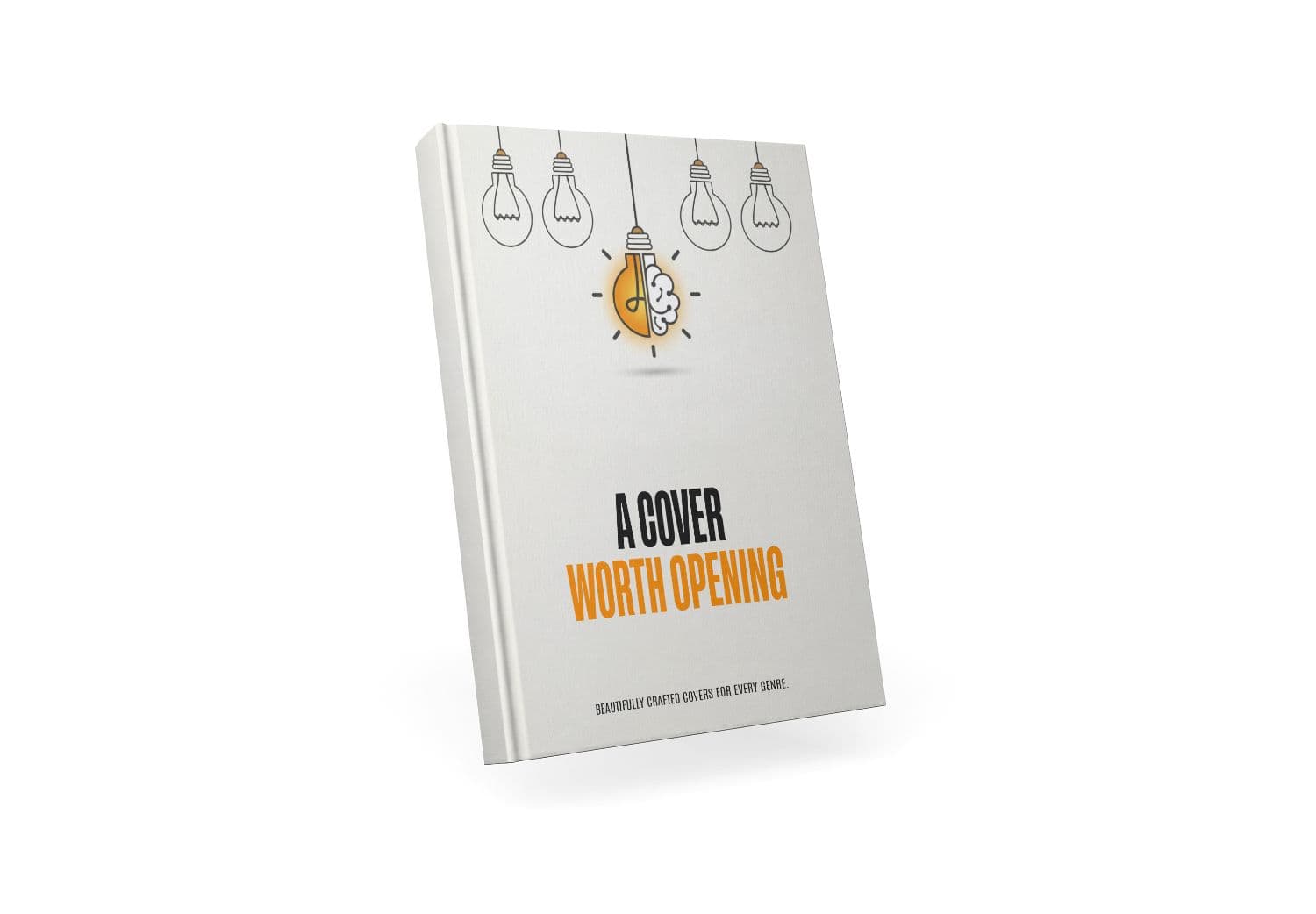 Minimal Hardcover Book Mockup with Angled Cover Presentation