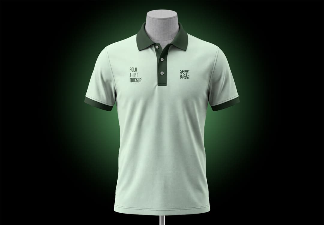 Polo Shirt Mockup on Mannequin for Apparel Branding and Design