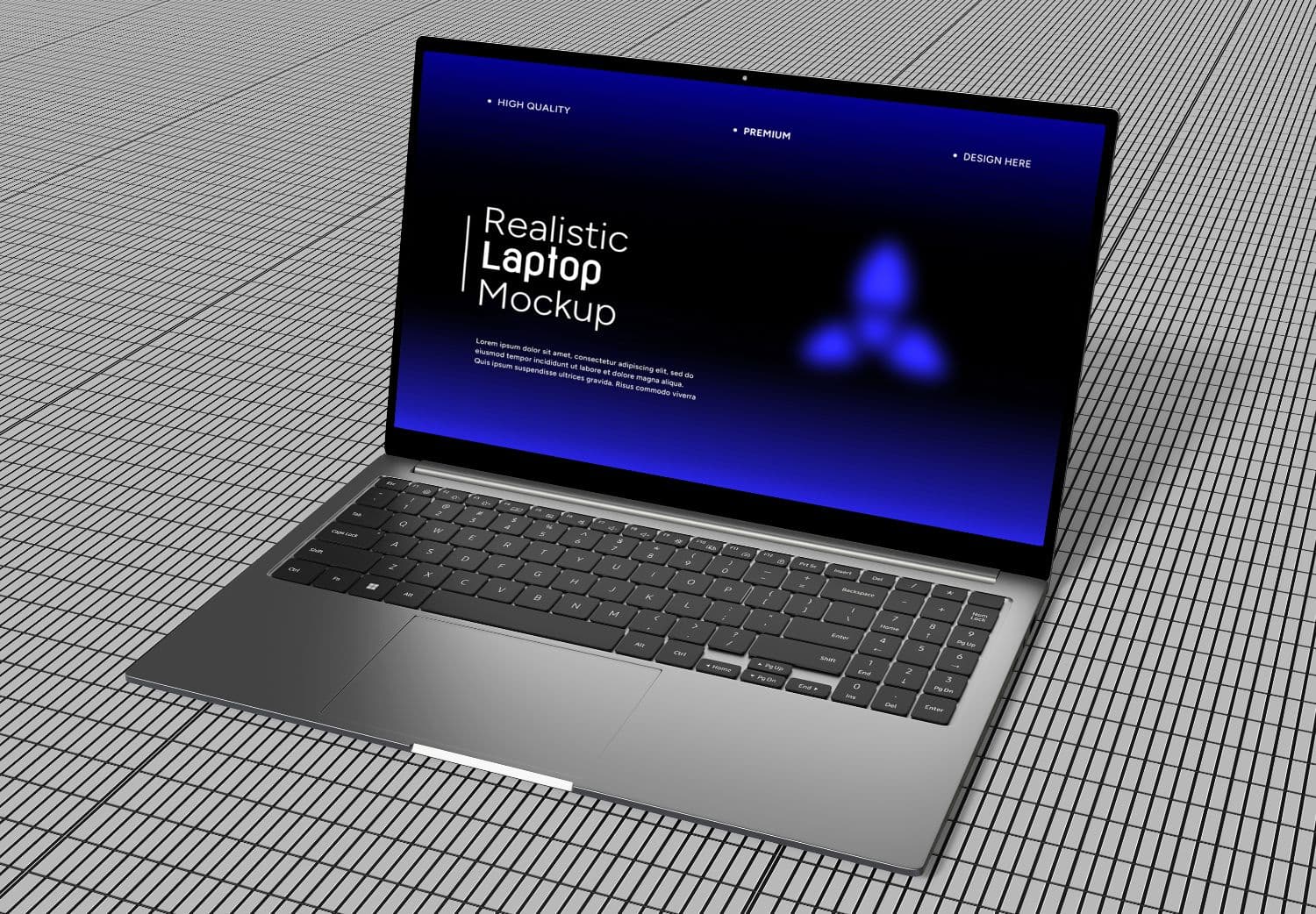 Ultra-Realistic Laptop Mockup — Grid Edition