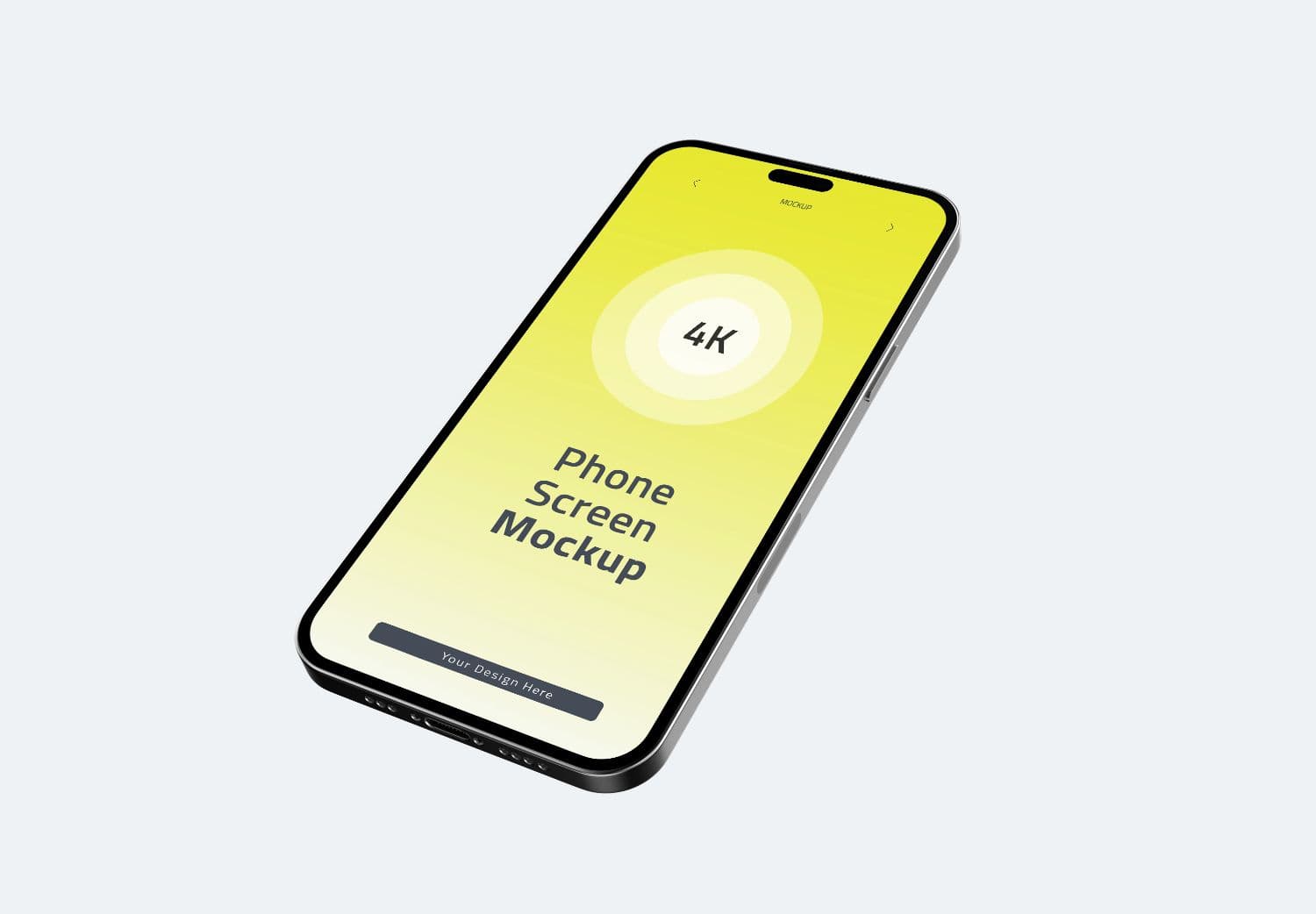 Crisp 4K Phone Screen Mockup High Quality