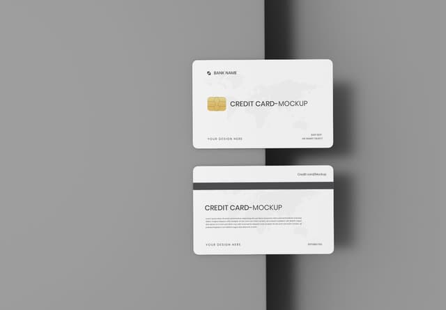 Dual-Sided Credit Card Mockup - Editable PSD Template