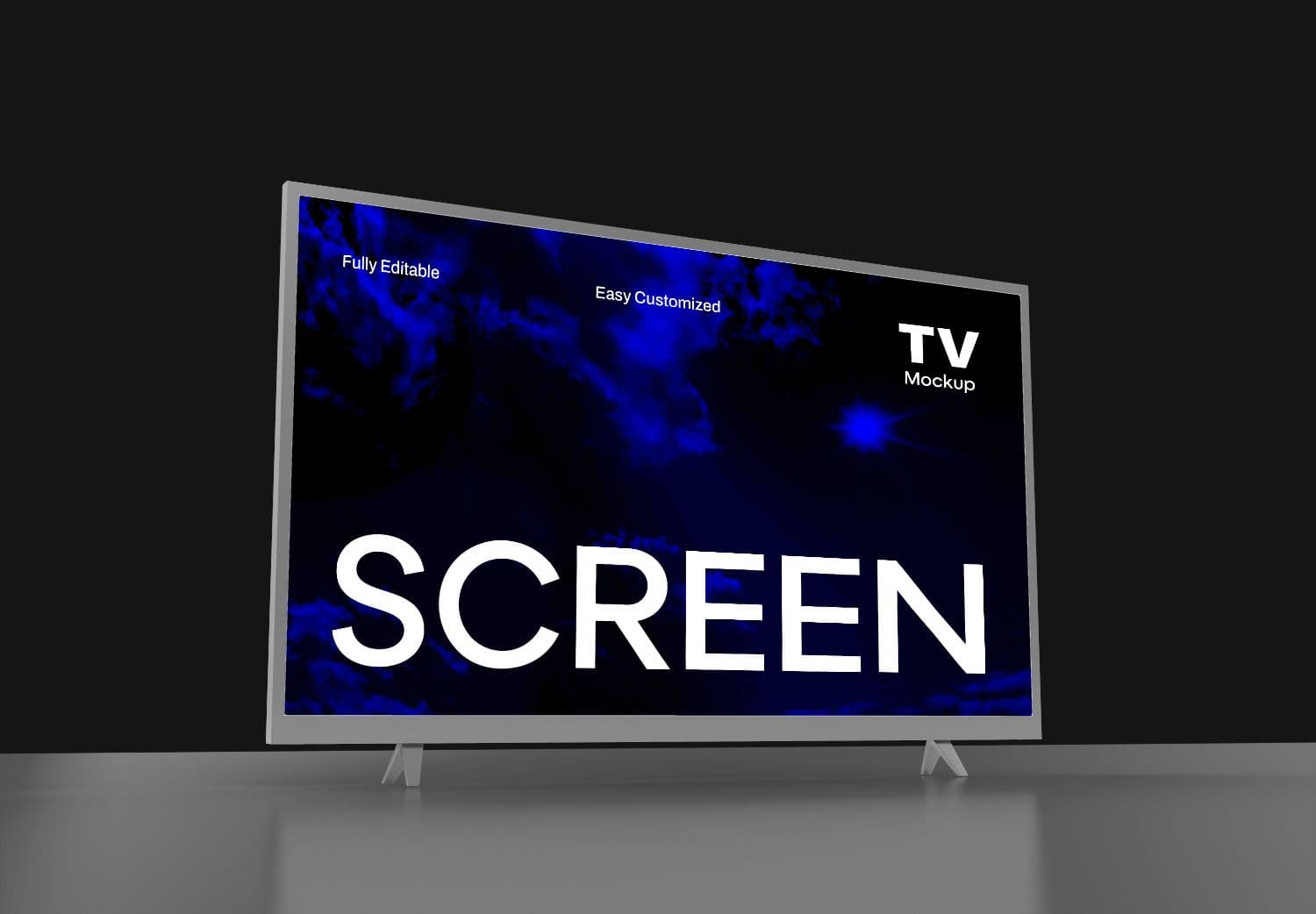 Cinematic TV Screen Mockup — 4K Ready