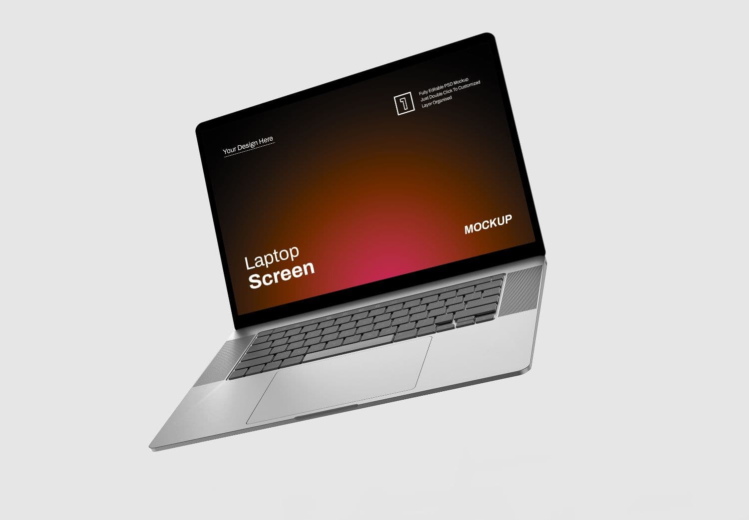 Sleek Laptop Screen Mockup with Gradient