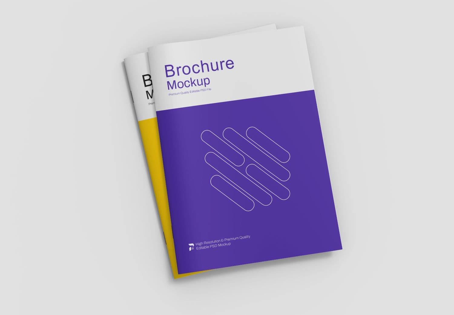 Purple & Yellow Brochure Mockup | High Quality Design for Marketing & Portfolios