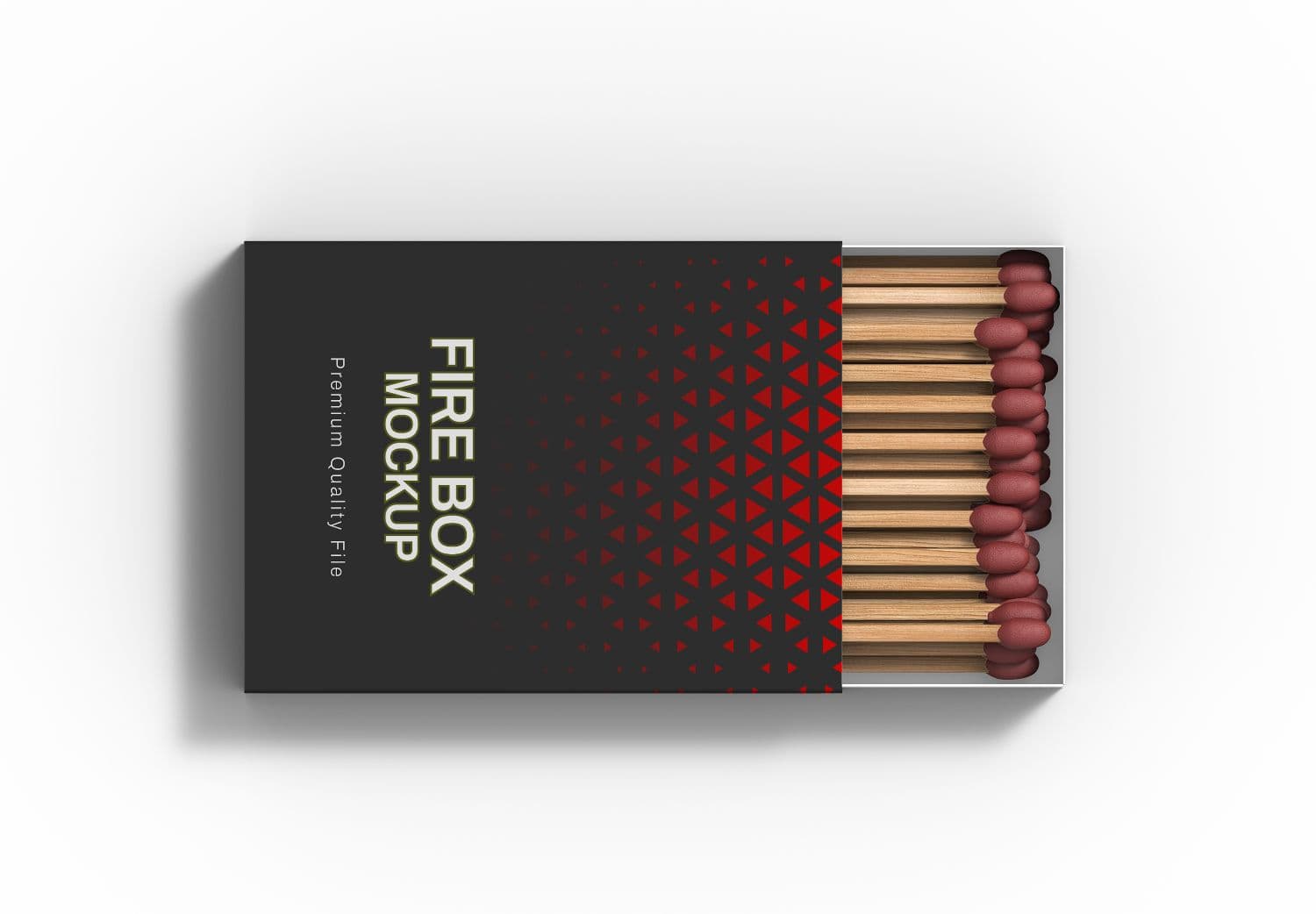 High Quality Fire Box Mockup: Realistic Matchbox Design for Branding & Packaging