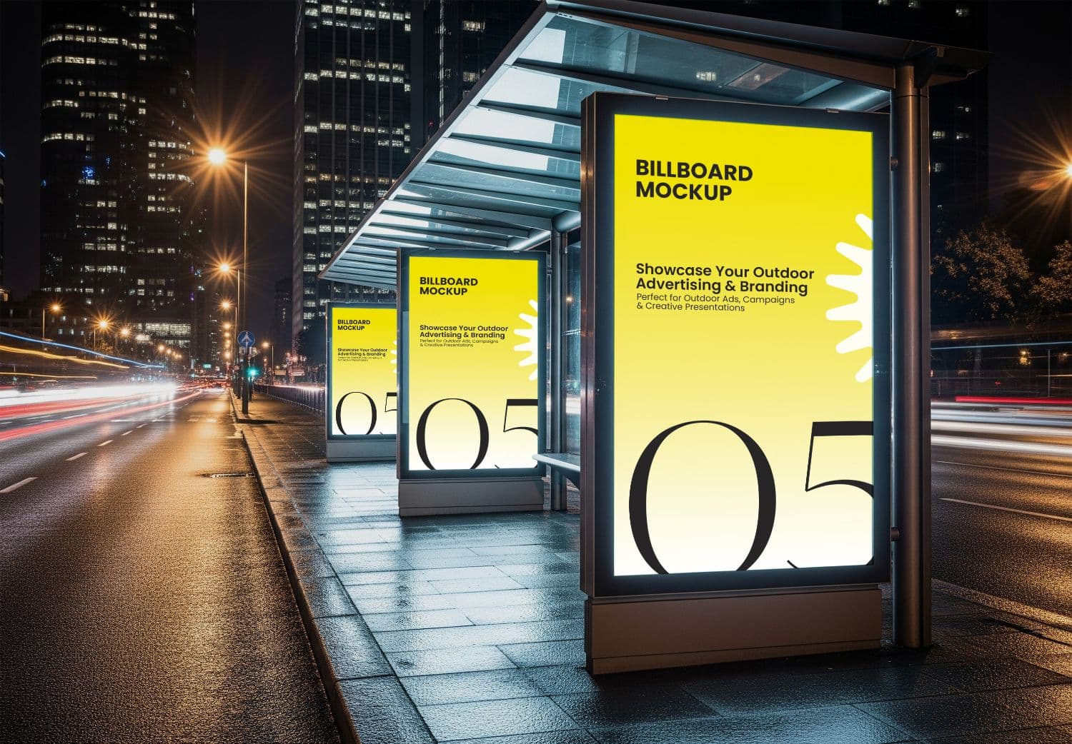 Bus Stop Billboard Mockup for Outdoor Advertising Campaigns