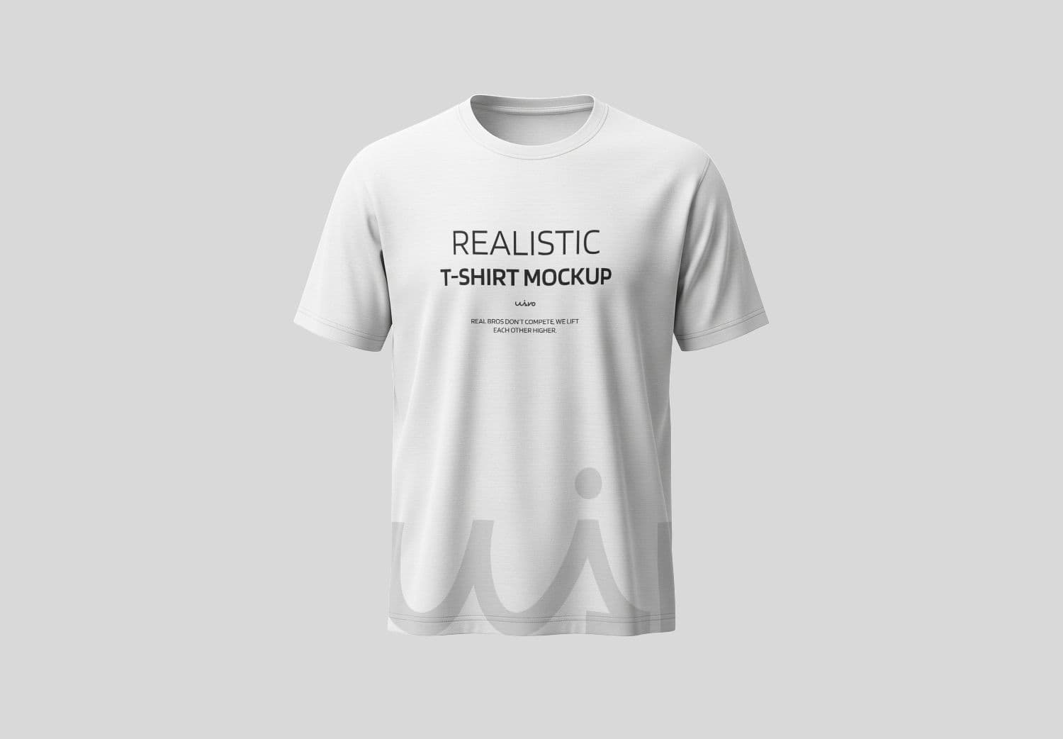 White T-Shirt Mockup - Realistic Front View Design Template