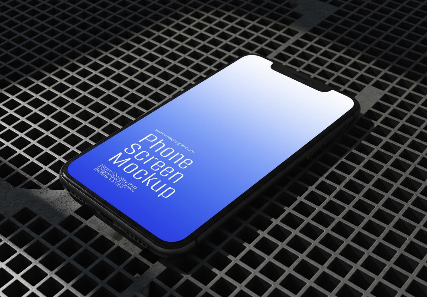 Phone Screen Mockup - Grid Surface Presentation Template