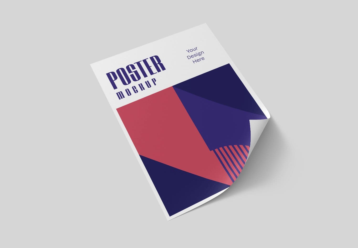 Folded Corner Poster Mockup – High Quality PSD for Branding & Event Design