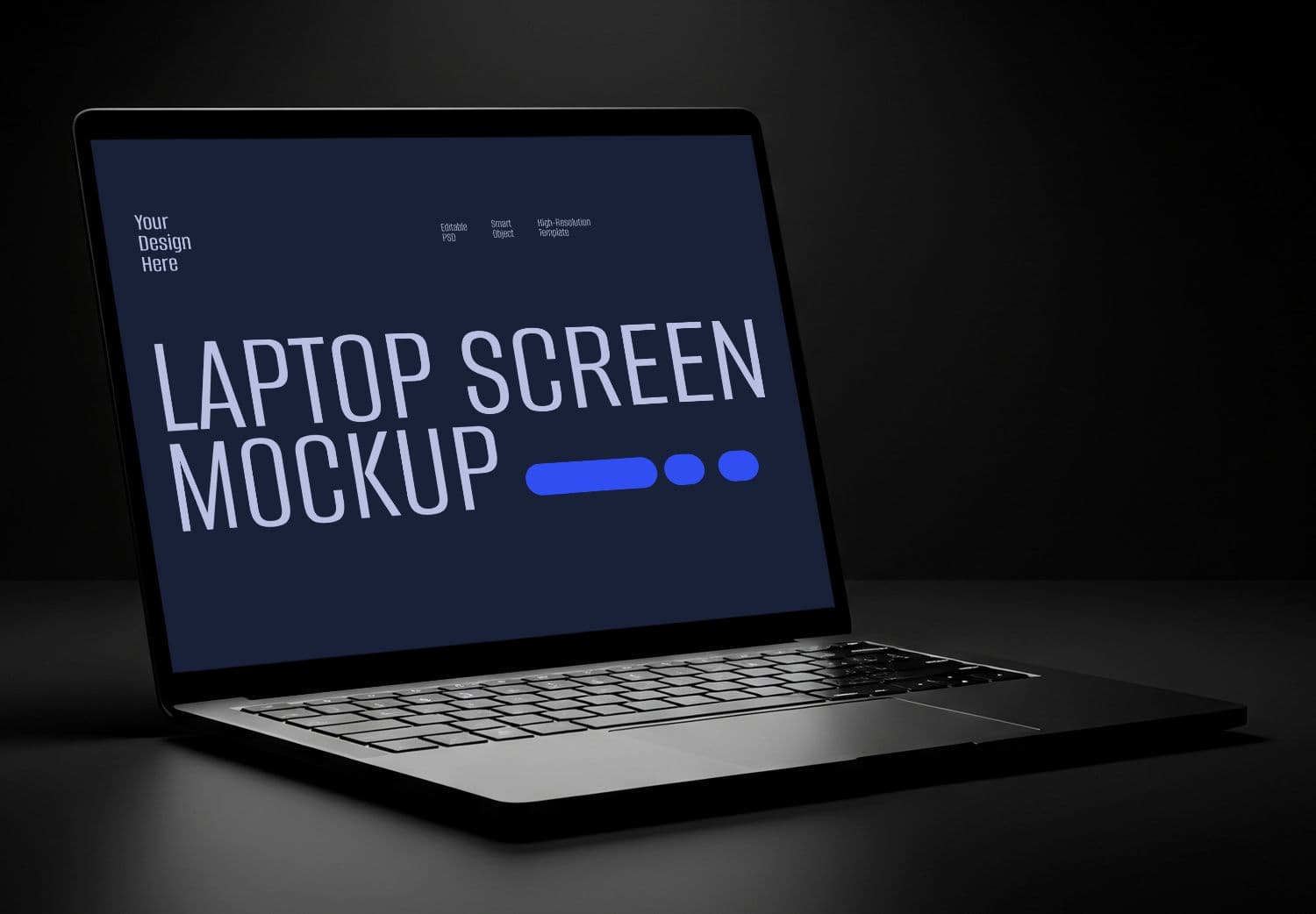 Laptop Screen Mockup - Dark Studio Presentation Template