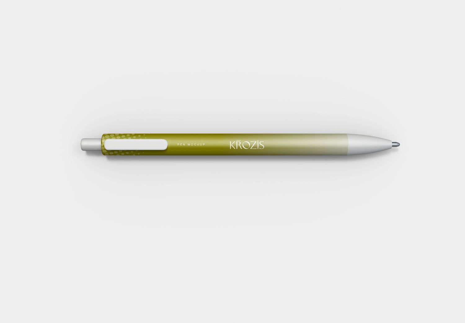 Olive Green Pen Mockup with Branding