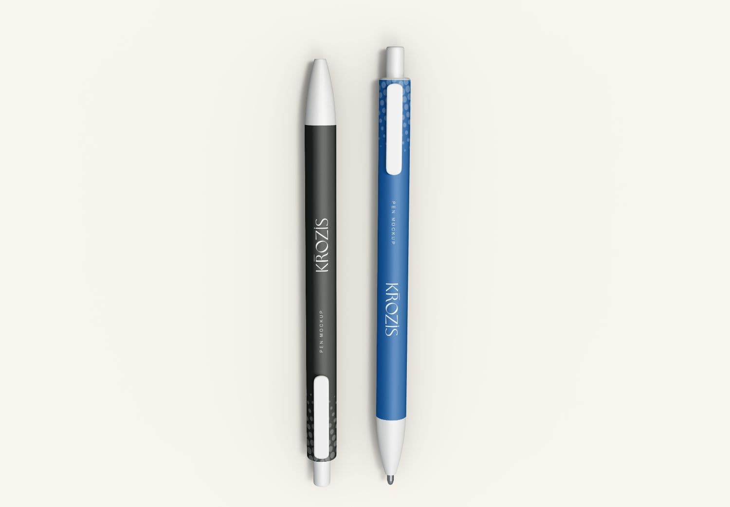 Dual Pen Mockup Set: Black & Blue