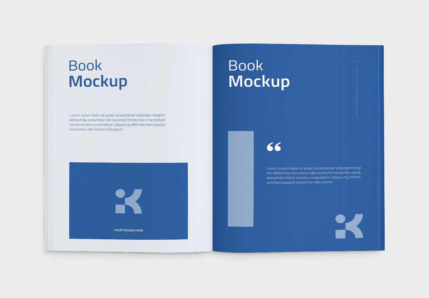 Open Book Mockup Template