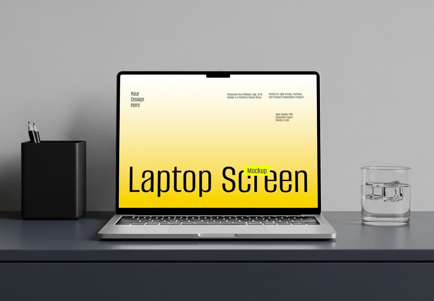 Laptop Screen Mockup for Web & UI Design