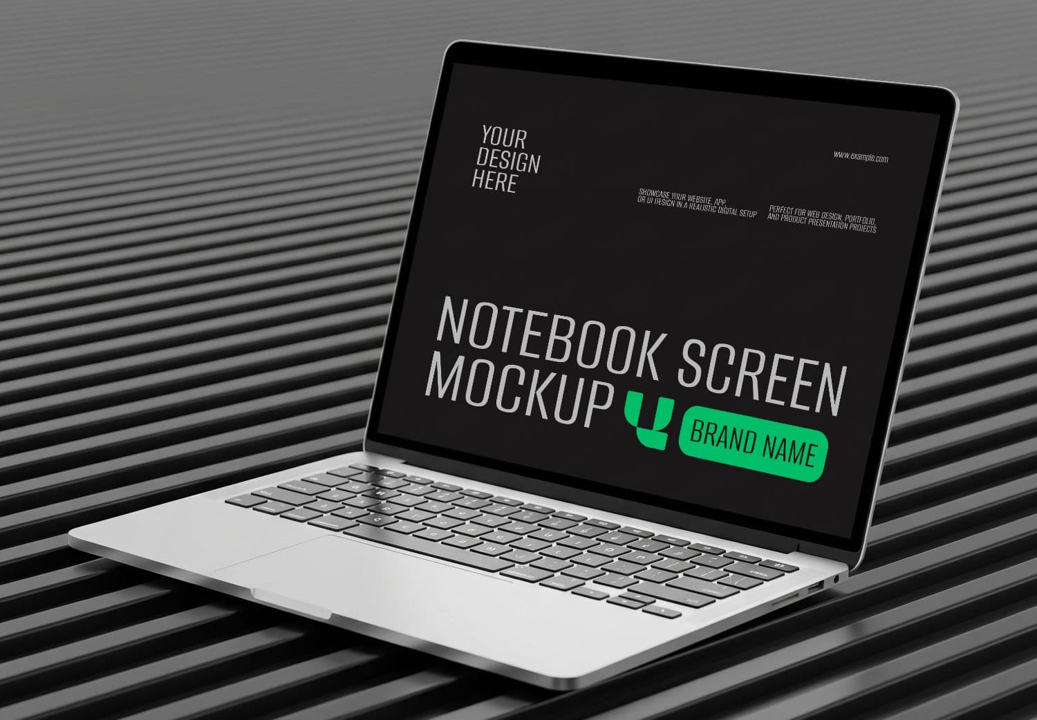 Laptop Screen Mockup for Web App and Interface Presentation