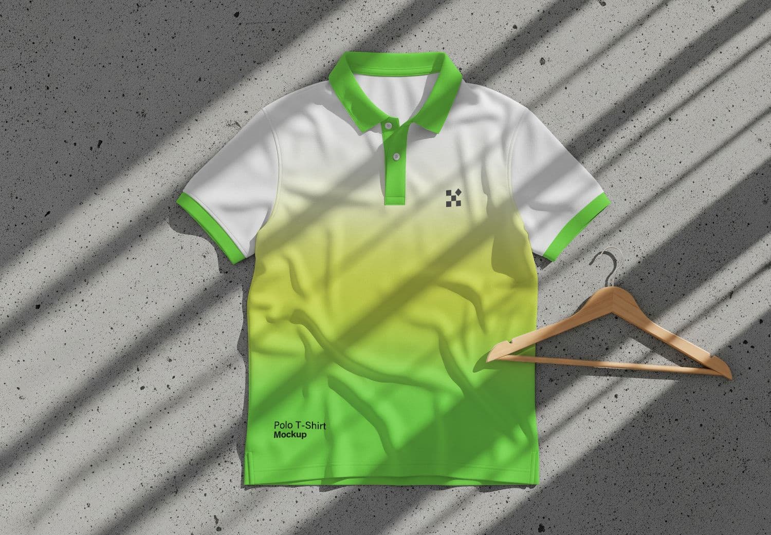 White & Blue Polo Shirt Mockup with Front & Back View