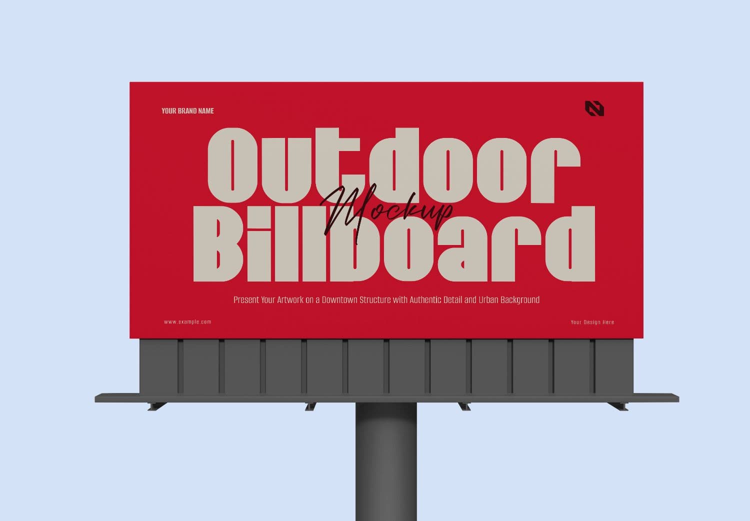 Realistic Outdoor Billboard Mockup for Urban Branding