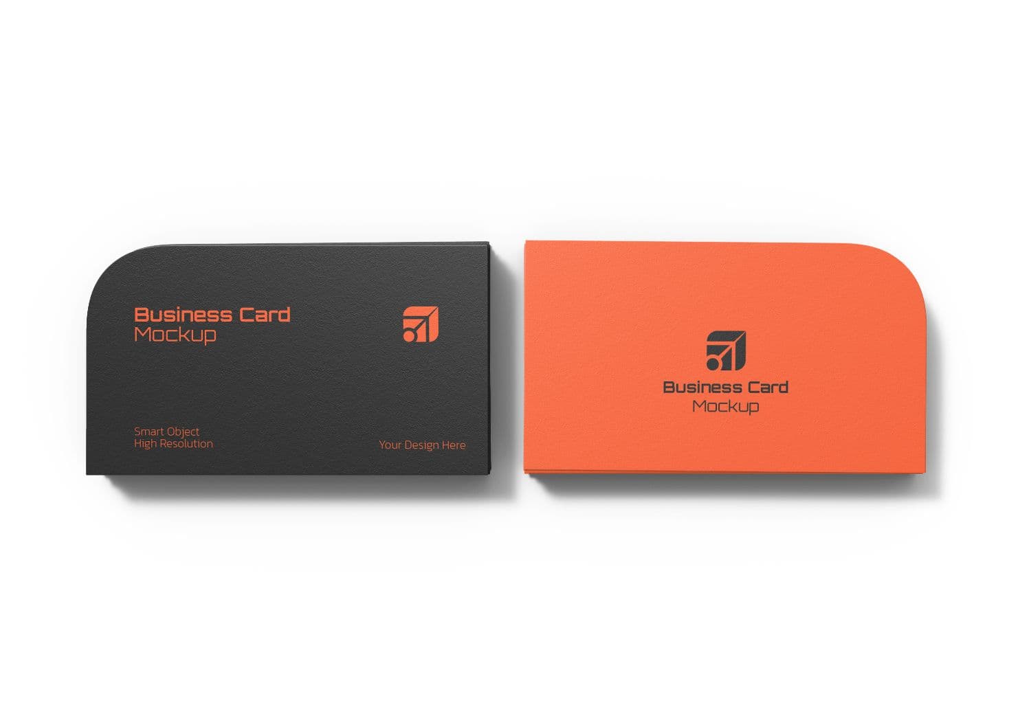 Business Card Mockup with Rounded Corners