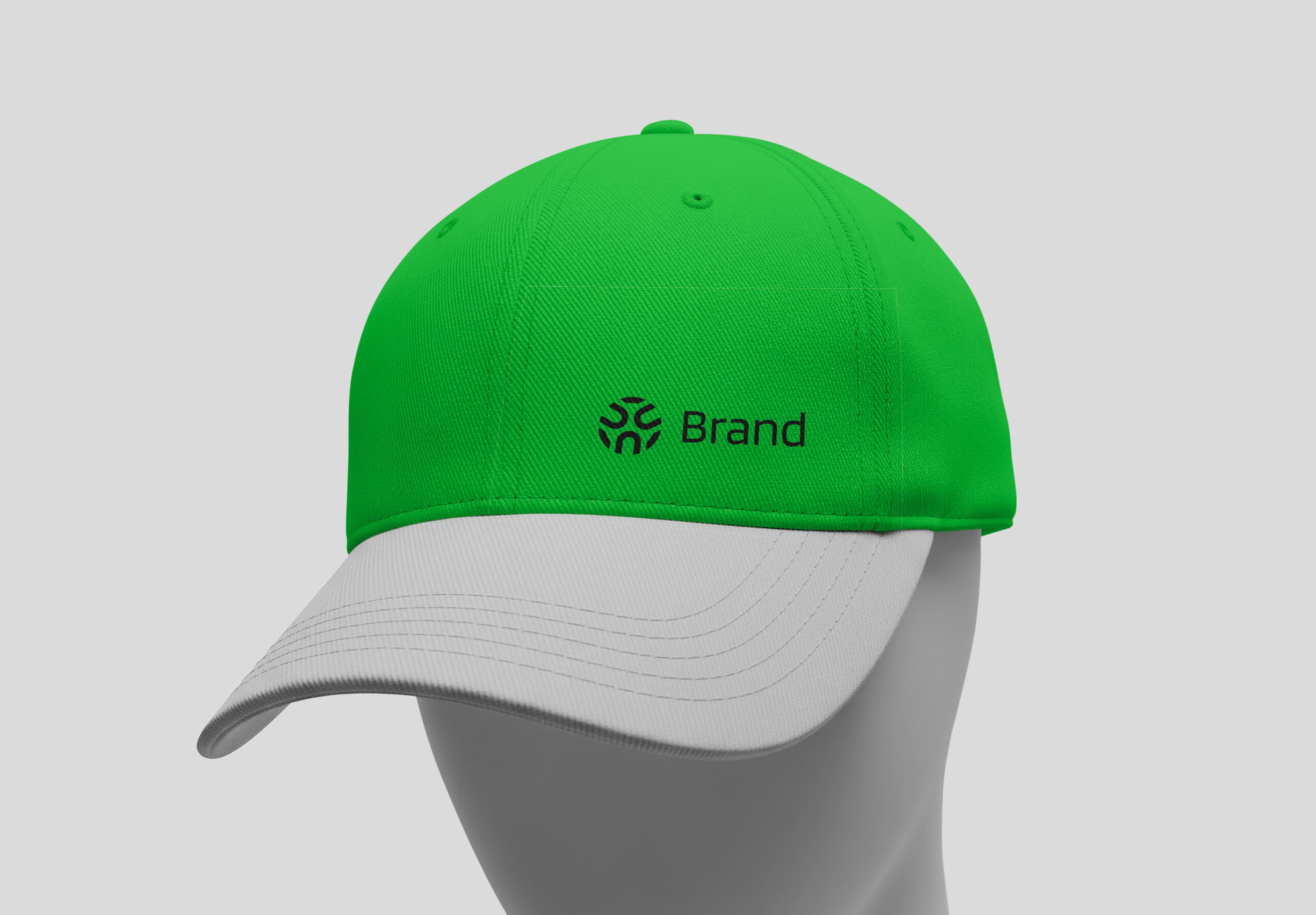 Free Green & White Baseball Cap Free Mockup